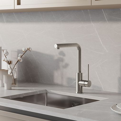 Смеситель для кухни IDDIS Rule, сатин фото