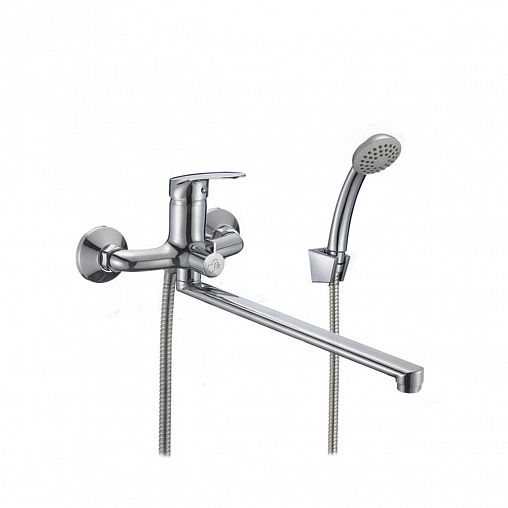 Смеситель для ванны с душем Milardo Simp SIMSB02M10, с длинным изливом, однорычажный, хром фото