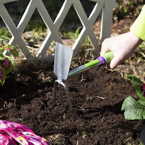 Мотыжка двойная Don Gazon, 3 зуба, 310 мм фото