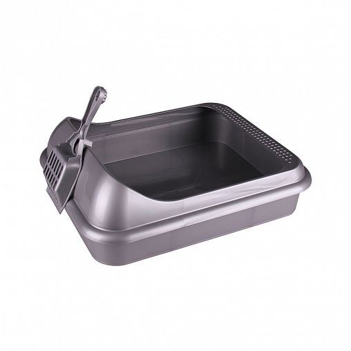 Лоток для животных Альтернатива Верный друг, с совком, микс фото