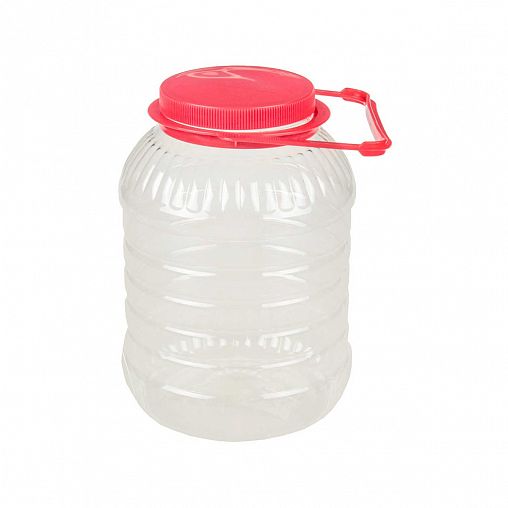 Банка для сыпучих продуктов ПЭТ Альтернатива, со съемной ручкой, 5 л фото