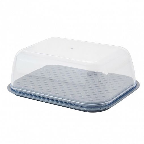 Масленка Plast Team Stone, 14,5 x 11 x 5,5 см, темный камень фото