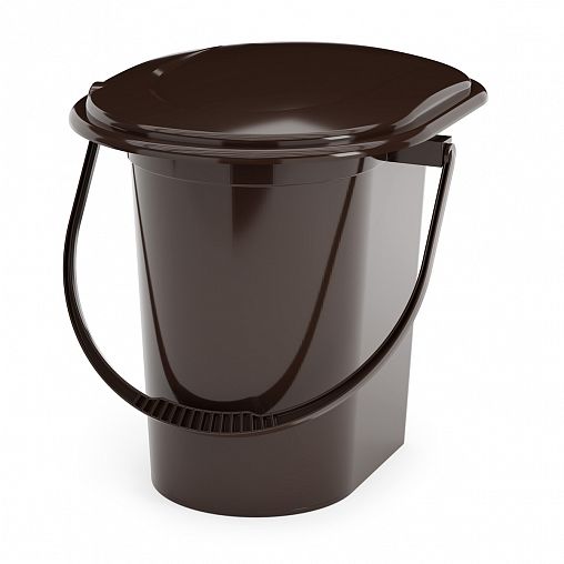 Ведро-туалет Альтернатива, 17 л, коричневый фото