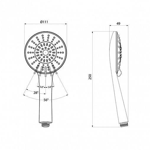 Лейка для душа Milardo Ideal Spa, 5 режимов, хром фото