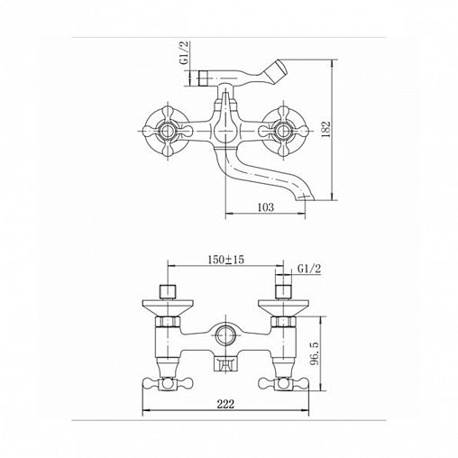 Смеситель для ванны с душем Fashun A3019, хром фото