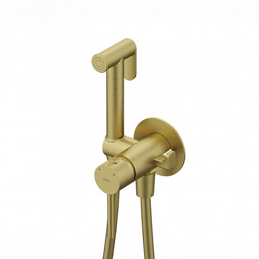 Встраиваемый гигиенический душ со смесителем IDDIS Axes, золото матовое фото