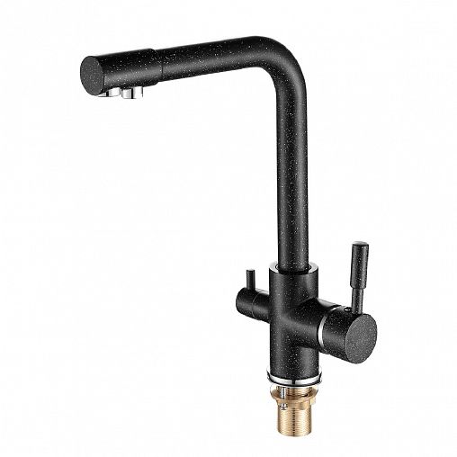 Смеситель для кухни Fashun A4352-7, с подключением к фильтру, черный фото