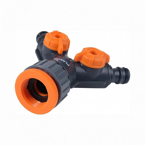 Штуцер для крана Plantic by Fiskars light, на два канала, 1/2" - 3/4" - 1" фото