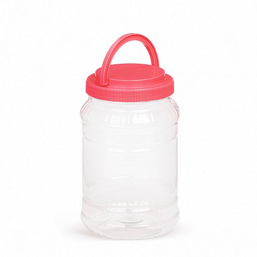Банка для сыпучих продуктов ПЭТ Альтернатива, со складывающейся ручкой, 2 л фото