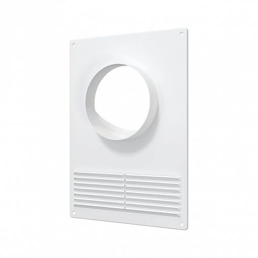 Накладка торцевая Era 110ПТПР, пластик, с решеткой, с фланцем d 110 мм, 180 x 250 мм фото