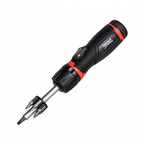 Отвертка-трещотка Beorol, с набором бит, 13 предметов фото