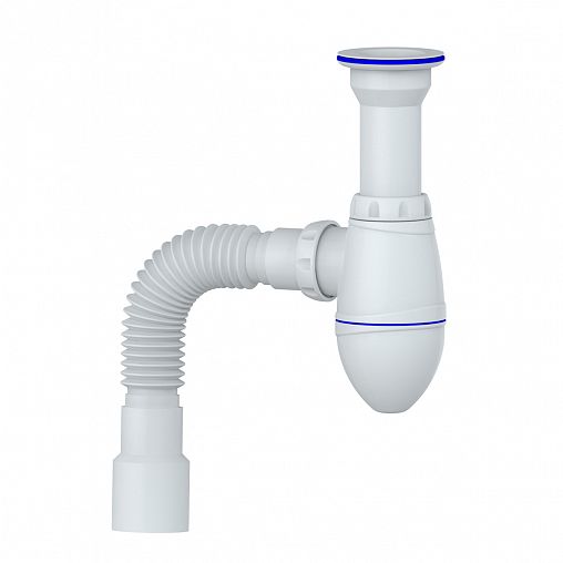 Сифон бутылочный Unicorn A120P, 1 1/2", с гофротрубой d 40 мм x 40/50 мм фото