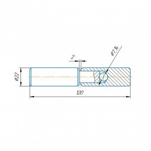 Петля гаражная с шаром Секрет ПГ-22, 22 x 120 мм, пакет фото