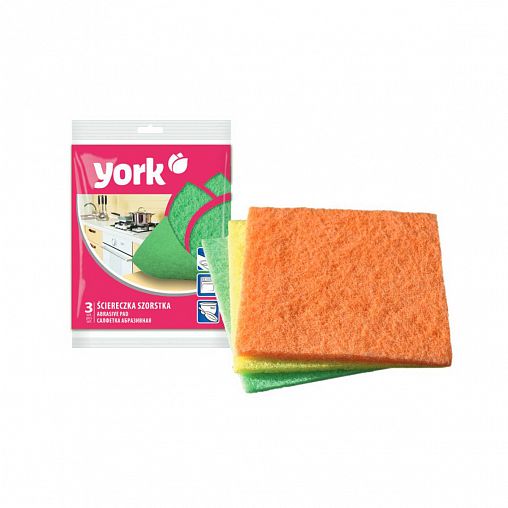 Салфетка абразивная York, 14 x 13 см, упаковка 3 шт фото