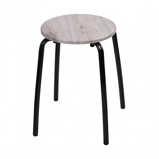 Табурет Nika Комфорт 1, d 32 см, бомонд грей фото