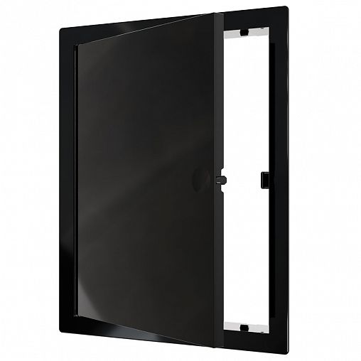 Люк-дверца ревизионная Evecs L1520N black, нажимная, с фланцем 150 x 200 мм, 172 x 222 мм фото