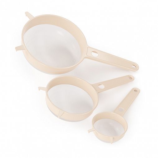 Сито-дуршлаг с пластиковой ручкой Альтернатива, 3 шт, микс фото