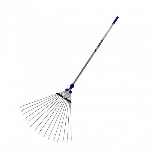 Грабли веерные Форсаж, раздвижные, с алюминиевым черенком, 15 зубьев, 1147 мм фото