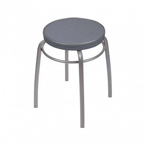 Табурет Nika Элит, с мягким сиденьем, 32 см, темно-серый фото