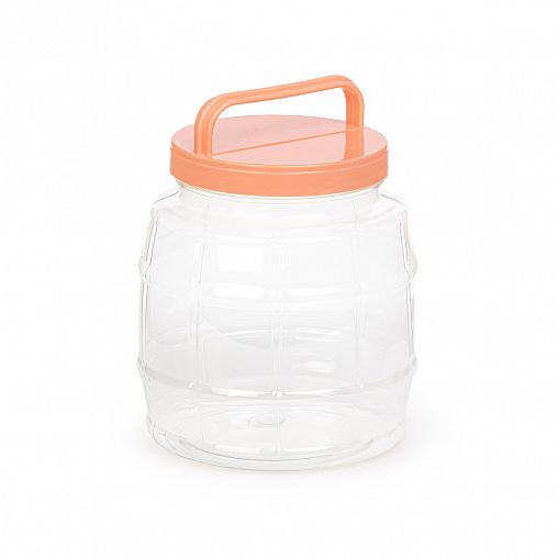 Бидон ПЭТ Альтернатива Бочонок, с крышкой, 2 л, микс фото