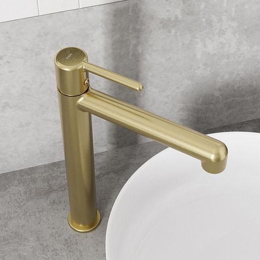 Смеситель для раковины IDDIS Aiger, золото матовое фото