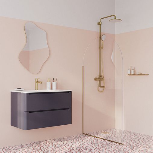 Смеситель для раковины с коротким изливом IDDIS Aiger, золото матовое фото