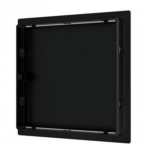 Люк-дверца ревизионная Evecs L1515N black, пластик, нажимная, с фланцем 150 x 150 мм, 172 x 172 мм фото