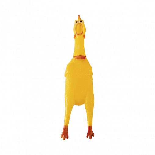 Игрушка-пищалка для собак Рыжий кот Курица, 15 см фото