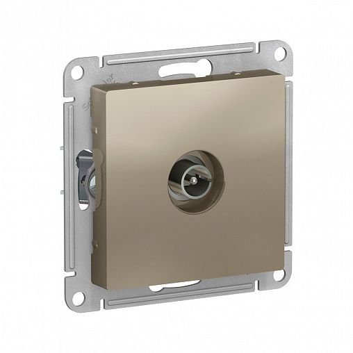 Розетка ТВ Systeme (Schneider) Electric Atlasdesign встраиваемая, шампань фото