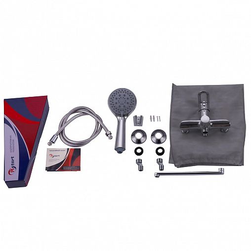 Смеситель для ванны с душем PLStart PD22083, с длинным изливом, хром фото