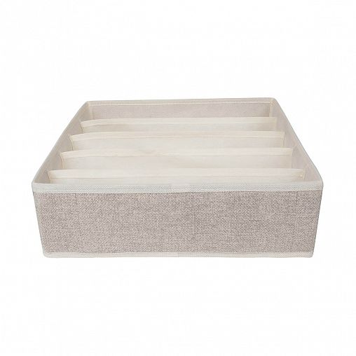 Органайзер для белья EG Linen, 5 секций, 32 x 32 x 10 см фото