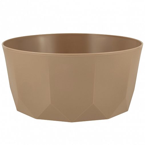 Салатник пластиковый Plast Team Stockholm, с крышкой, 1,7 л, шоколадный мокко фото