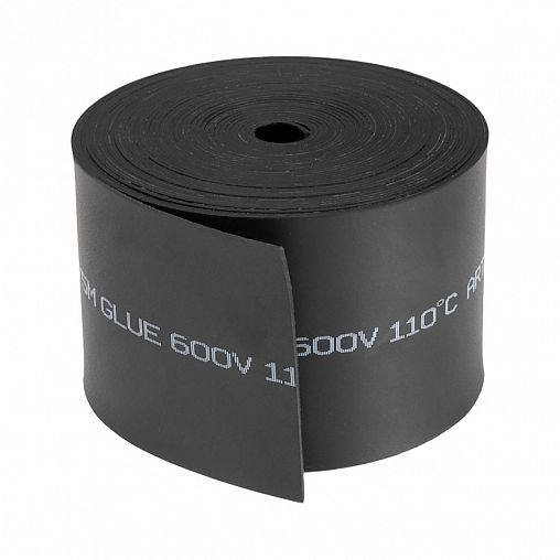 Лента термоусаживаемая с клеевым слоем Rexant ТЛ-0,8, 50 x 0,8 мм, ролик 5 м, черная фото