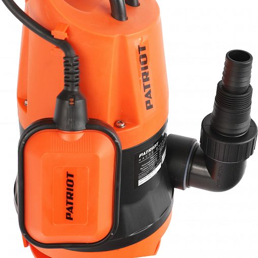 Насос дренажный для грязной воды Patriot F 400, 400 Вт, 8000 л/ч фото