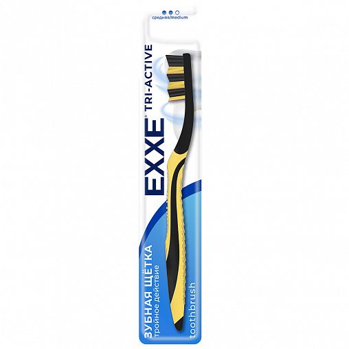 Зубная щетка EXXE Tri-active, средняя фото