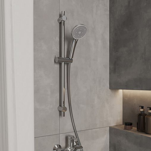 Лейка для душа Milardo Essential, 5 режимов, хром фото