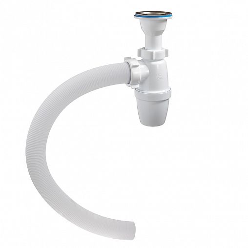 Сифон бутылочный Orio Е-32011, 1 1/2" x 40 мм, с гофротрубой 40 мм фото