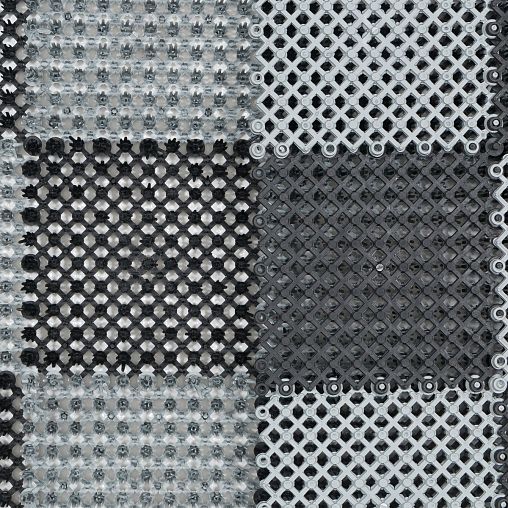 Коврик придверный SunStep Травка, 42 x 56 см, черно-серый фото