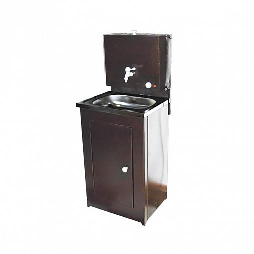 Комплект дачный Вихрь Комфорт (наливной умывальник, 16 л, тумба), медный фото