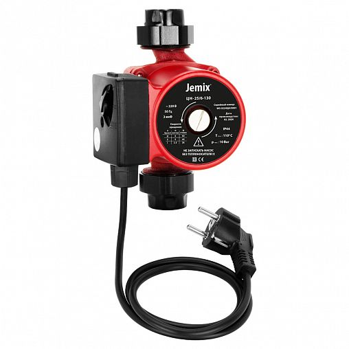 Насос циркуляционный Jemix ЦН-25/6-130, 100/70/55 Вт фото