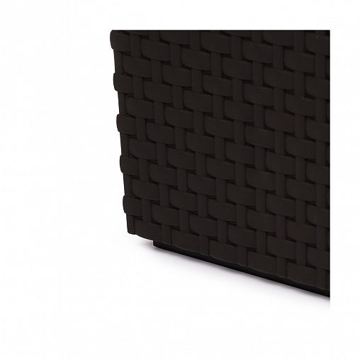 Кашпо напольное Альтернатива Ротанг, 27 x 27 x 52 см, со вставкой, мокко фото