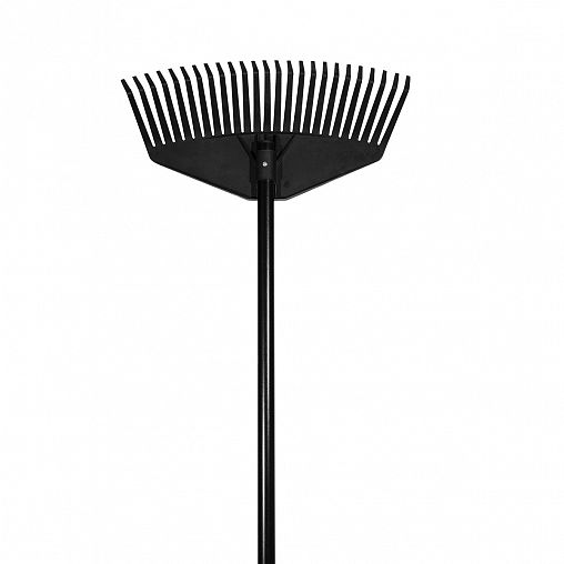 Грабли веерные Plantic by Fiskars Solid M, с алюминиевым черенком, 23 зуба, 1670 мм фото