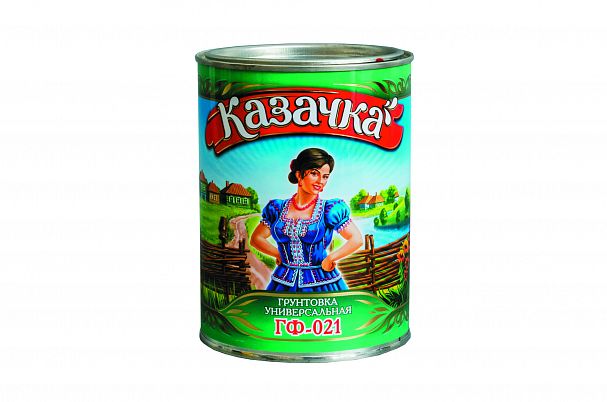 Грунтовка ГФ-021 Казачка, матовая, 0,9 кг, красно-коричневая фото