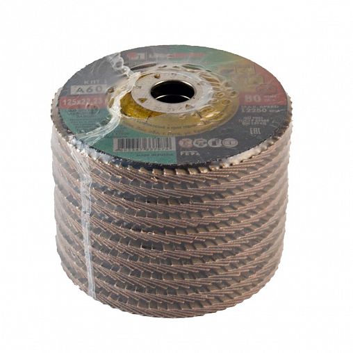 Круг лепестковый торцевой Луга - Абразив КЛТ1 P 60 (№25) 125 x 22 мм фото