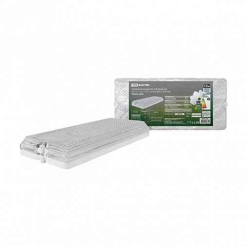 Светильник светодиодный антивандальный Tdm Electric ДБО 01-12-001, 12 Вт, 4000 K, нейтральный свет фото