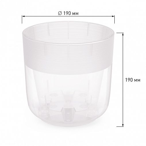 Горшок для цветов Альтернатива Линель, с автополивом, 4,5 л, прозрачный фото