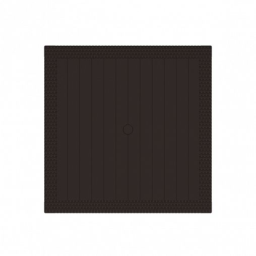 Стол садовый Альтернатива Ротанг плюс, 94 x 94 x 74 см, мокко фото