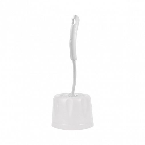 Ершик для унитаза Spin&Clean Rock'n'Roll, с подставкой, пластик, белый фото