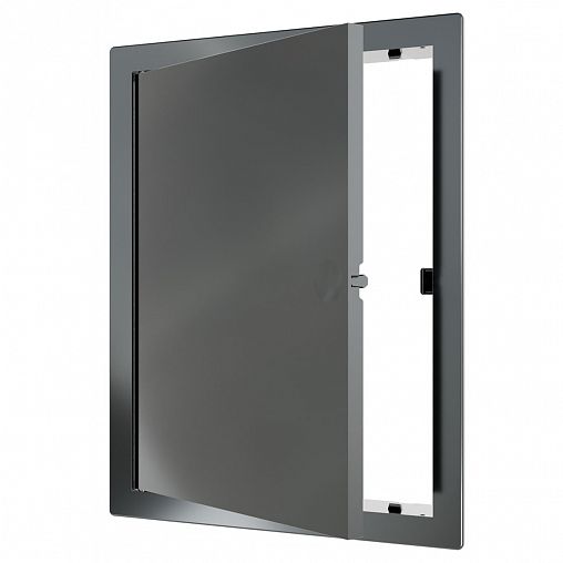 Люк-дверца ревизионная Evecs L1520N gray, нажимная, с фланцем 150 x 200 мм, 172 x 222 мм фото