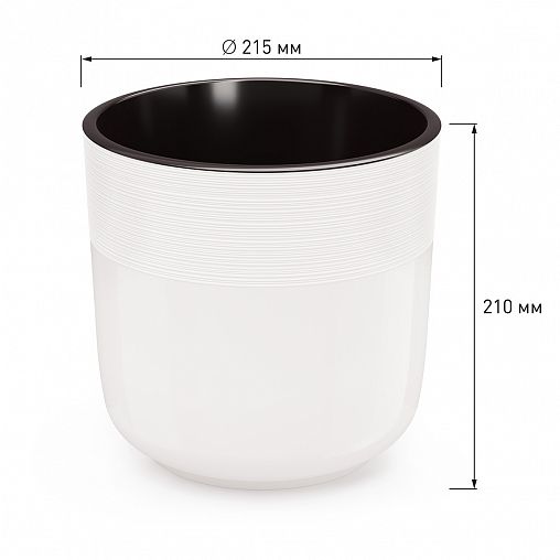 Горшок для цветов Альтернатива Линель, с автополивом, 6 л, белый фото